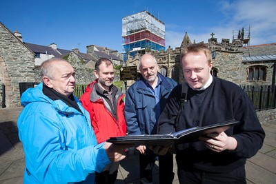 Consultations for a Holyhead Masterplan Pictured is Cllr J V Owen, Architect Dewi Williams, Alun Roberts, Anglesey Council and Alun Roberts, Mon Communities First.